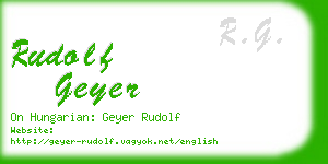 rudolf geyer business card